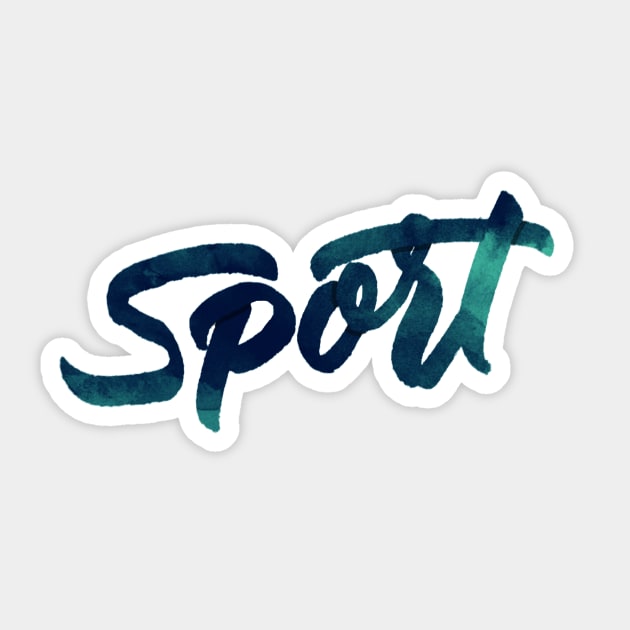 Love Sport in Watercolor Sticker by hyppotamuz